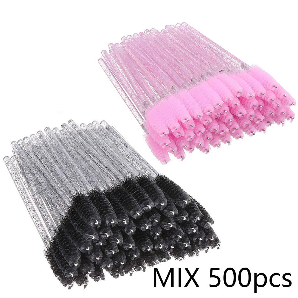 500/1000PCS Eyelashes Brushes Set Wholesaler Disposable Lash Mascara Brush