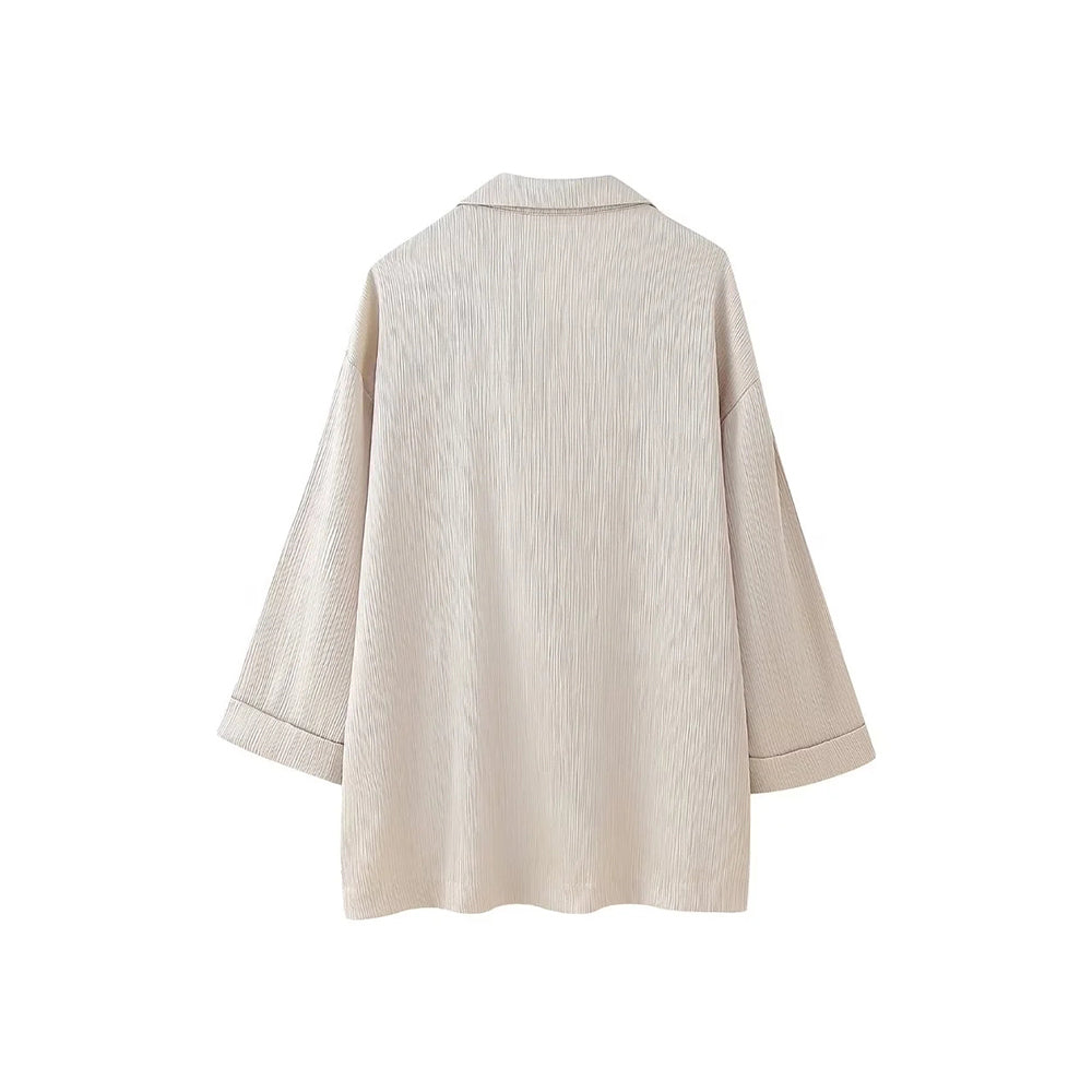 Women's Double-Breasted Loose Blazer Coat  set