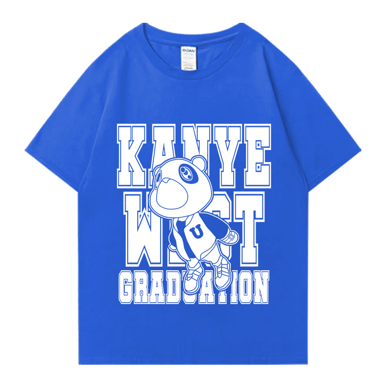 2024 New Rapper Kanye West Graduation Bear T shirt Men Women