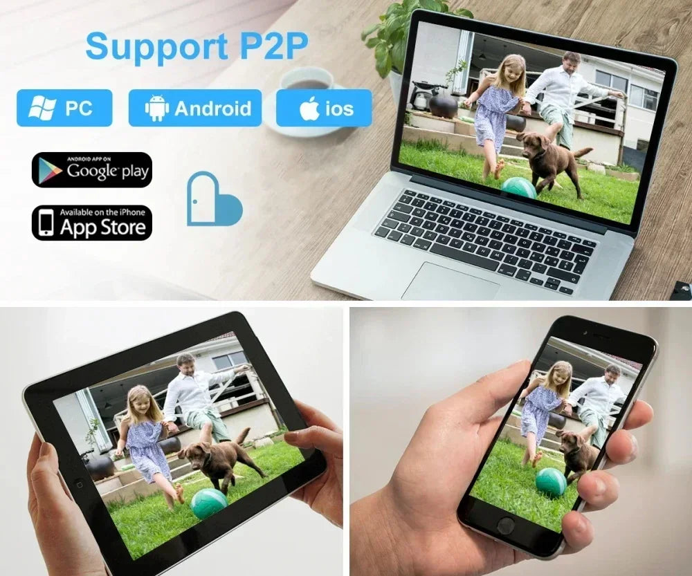 Wifi Surveillance Camera 8MP Wireless Security PTZ IP Camera HD Color