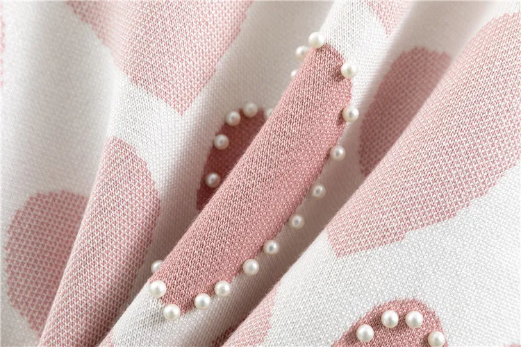 Casual Print Knit Sweater 2 Pieces Sets