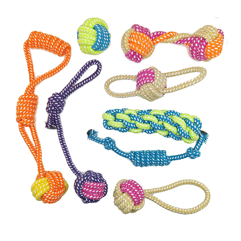Interactive Cotton Rope Mini Dog Toys Ball for Dogs