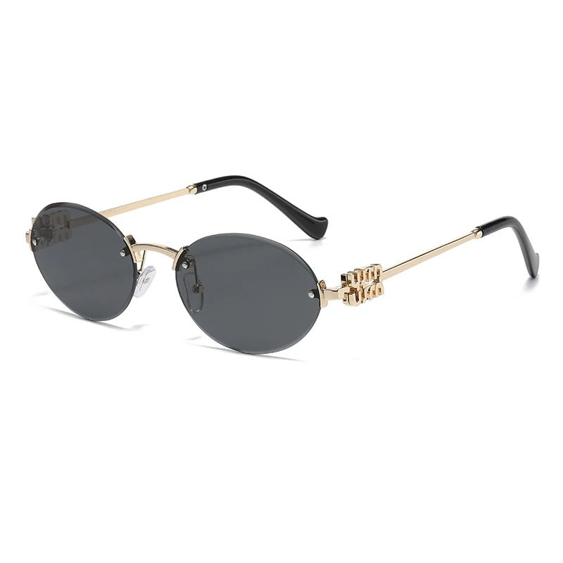 Fashion Women Sun Shading Oval Sunglasses