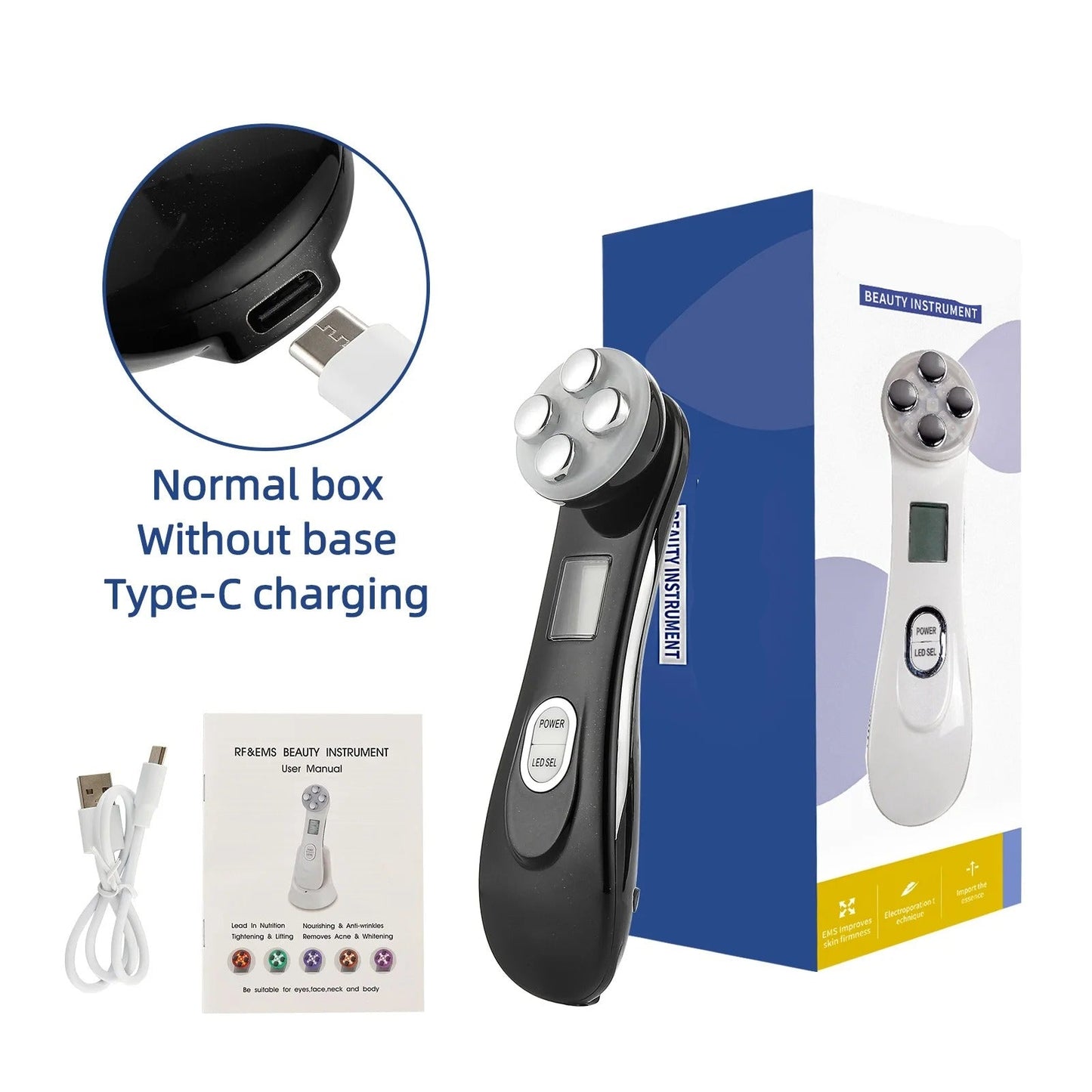 Face Lifting Machine EMS Micro-current Facial Skin Firm Massager LED