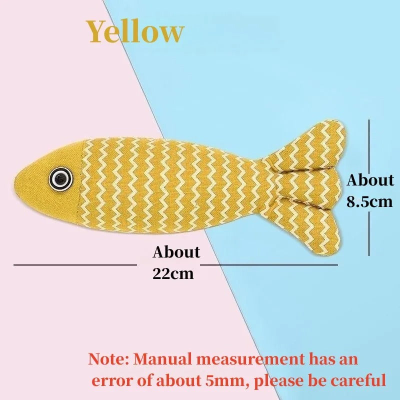 Teeth Grinding Catnip Toys Funny Interactive Plush Cat Toy