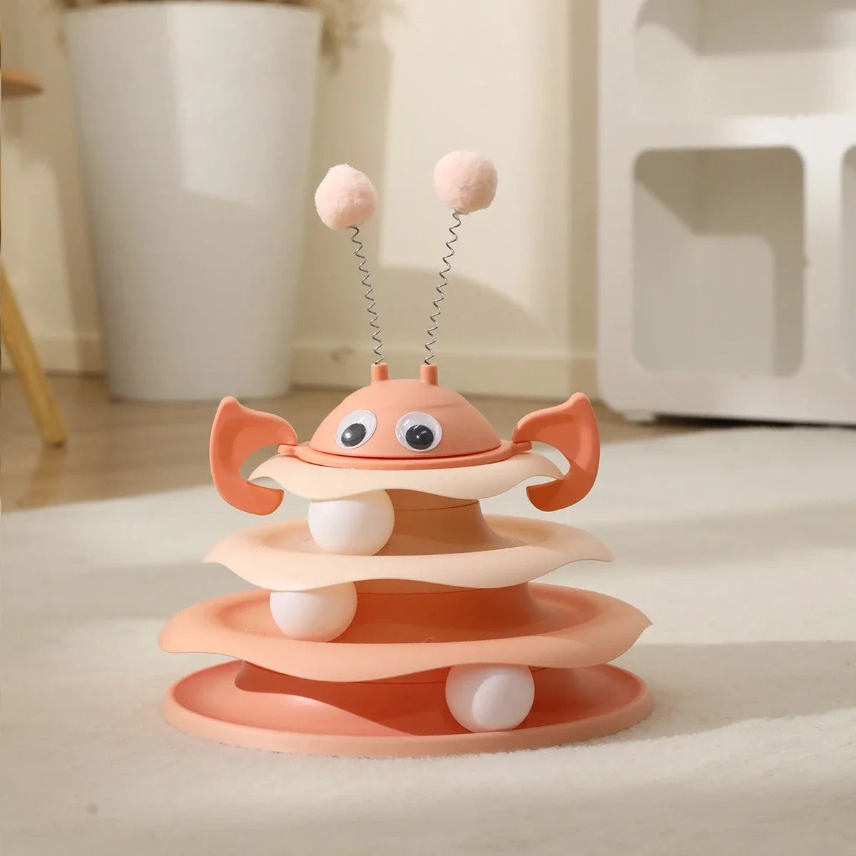 Three-Layer Bee-Shaped Track Cat Toy