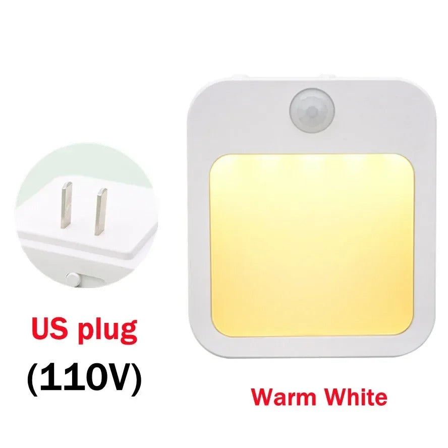 Motion Sensor LED Night Lights EU Plug Dimmable Cabinet Light