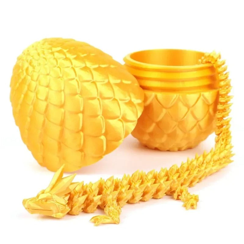 1PCS 3D Printed Dragon Egg with Dragon Full Articulated Dragon