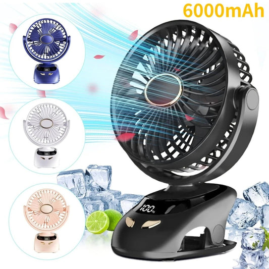 Small Desk Clip On Fan, Portable Personal USB Clip Fan For Home Office Travel Bed Stroller