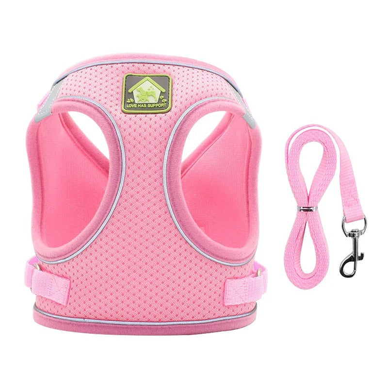 Cat Chest Harness with Leash Reflective Puppy Chest Strap