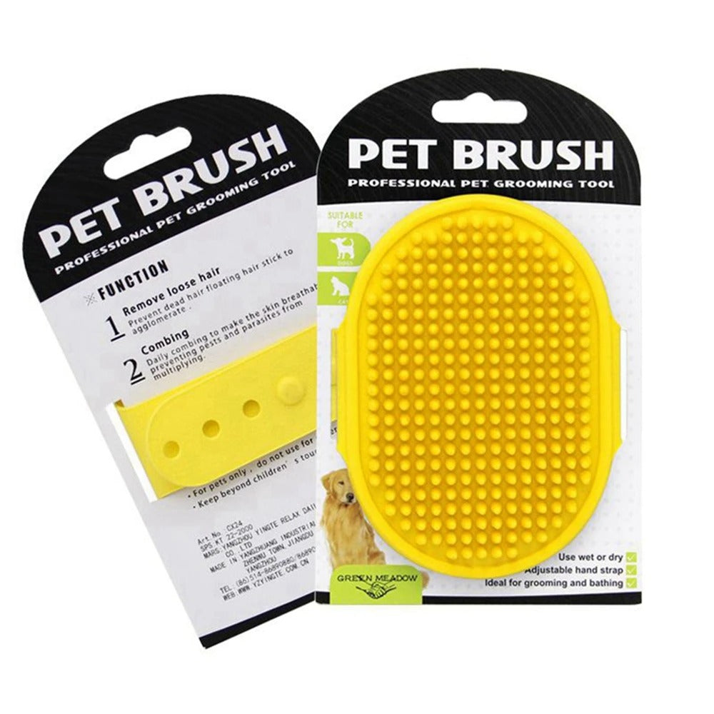 Soft Rubber Dog Brush Grooming Massage Brush Cleaning