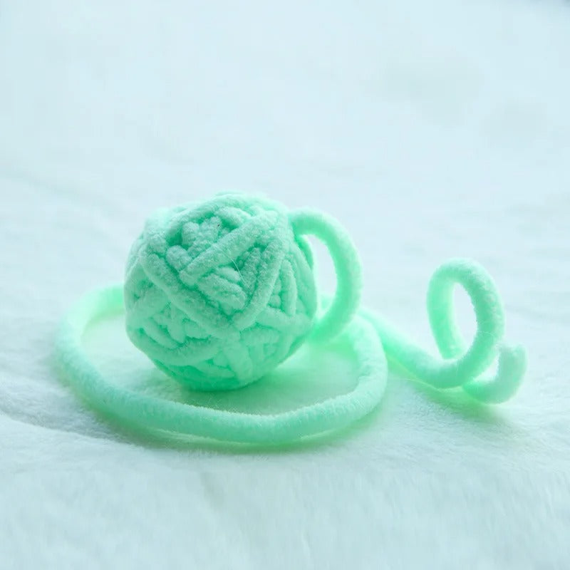 Funny Cat Toys Colorful Yarn Balls with Bell Sounding Interactive