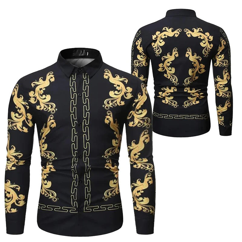 New Men's Luxury Printed Design Tops Fashion Floral Patterns