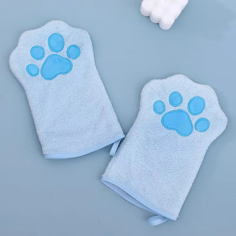 Pet Grooming Glove Quick Drying Dogs Paw Towel Microfiber