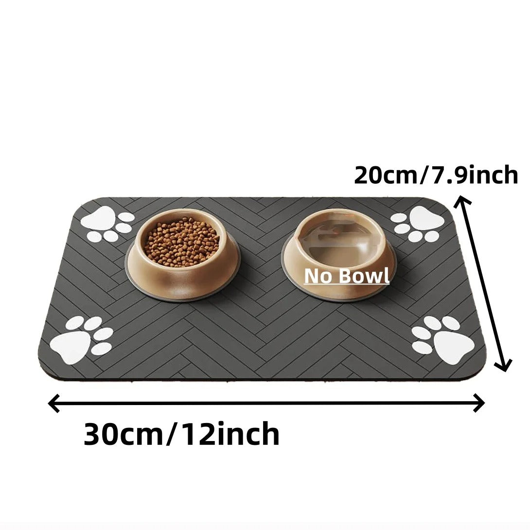 Pet Feeding Mat-Absorbent Pet Placemat for Food