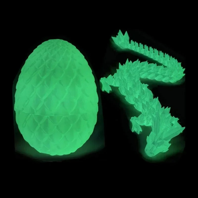 1PCS 3D Printed Dragon Egg with Dragon Full Articulated Dragon