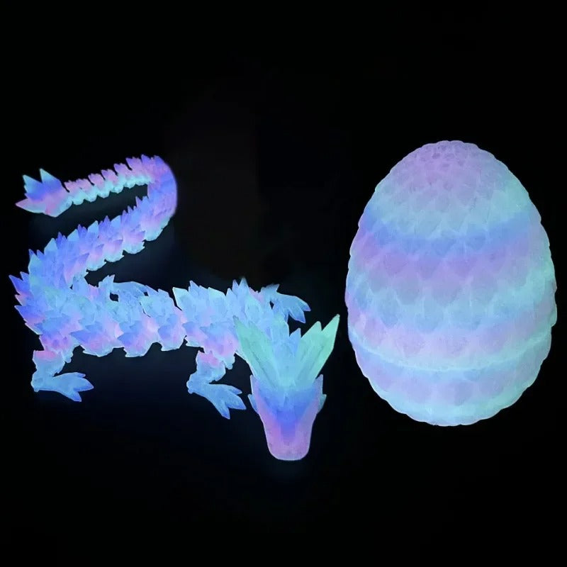 1PCS 3D Printed Dragon Egg with Dragon Full Articulated Dragon