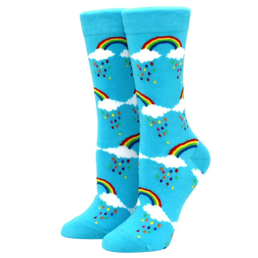 1 Pair Women Socks Happy Funny Socks