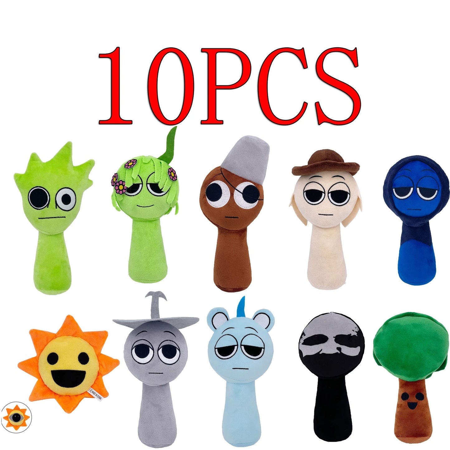 10PCS Sprunki Plush Stuffed Dolls Game Toys