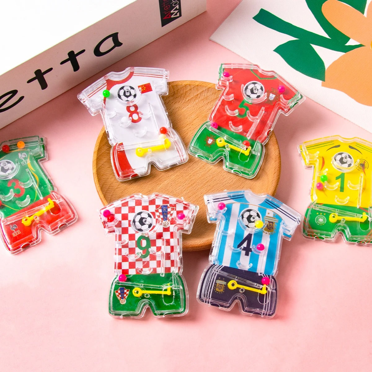10pcs Soccer Maze Toy Football Theme Pinball Game Kids