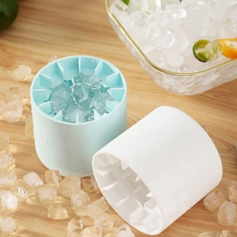 Silicone Ice Bucket Cup Mold Ice Cubes Tray Food Grade Quickly Freeze