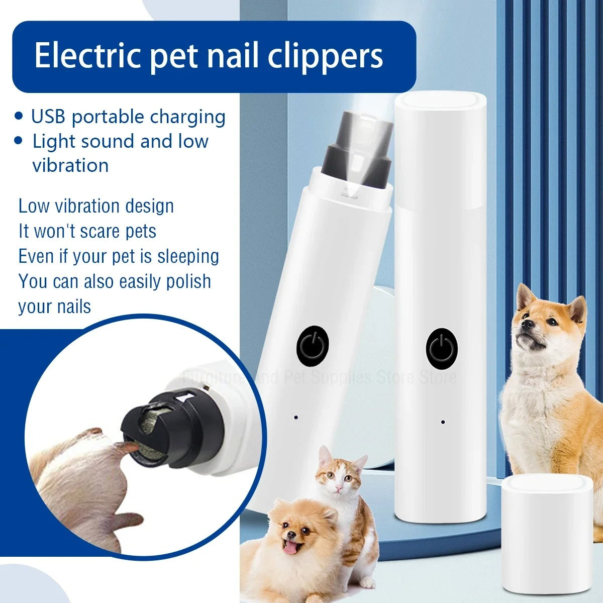 Electric Dog Nail Clippers for Dog Nail Grinders Rechargeable