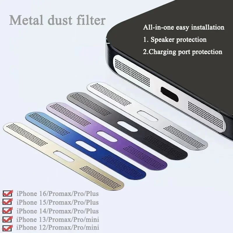 Metal Dust Net for iPhone  Max Speaker Dust Mesh Charging Port