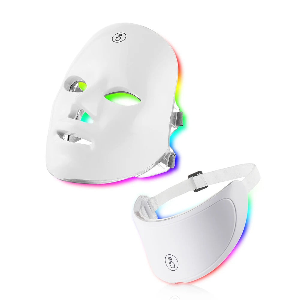 7 Colors Led Facial Mask With Neck Red Light Therapy Mask