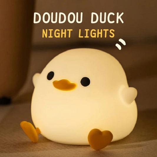 1pc Doudou Duck night light Children's gift soft light eye care