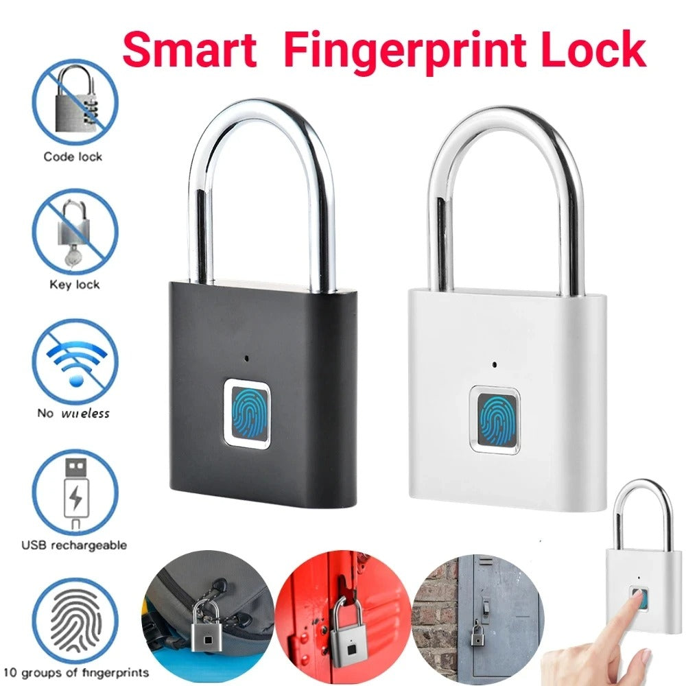 Smart Fingerprint Padlock Waterproof Biometric Fingerprint