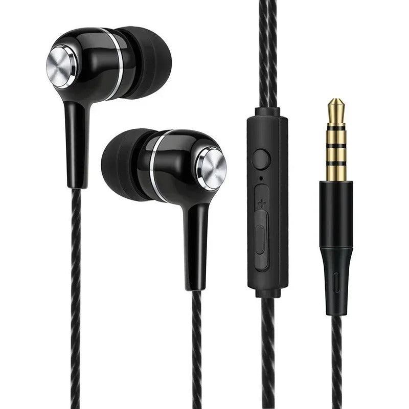 Wired Headphones 3.5mm Sport Bass Phone Earphones