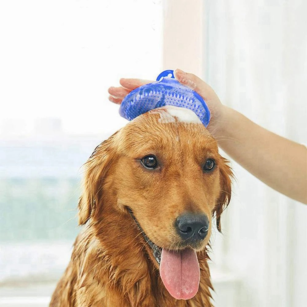 Soft Rubber Dog Brush Grooming Massage Brush Cleaning