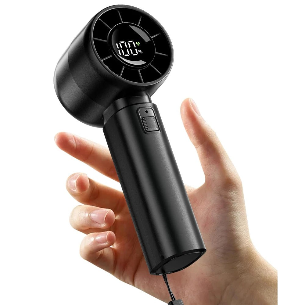 Handheld Mini Fan 4000mAh Battery Portable Rechargeable Fan with LED Display