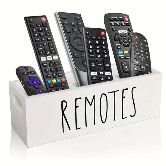 Remote Control Holder Farmhouse Remote Storage Box Wood