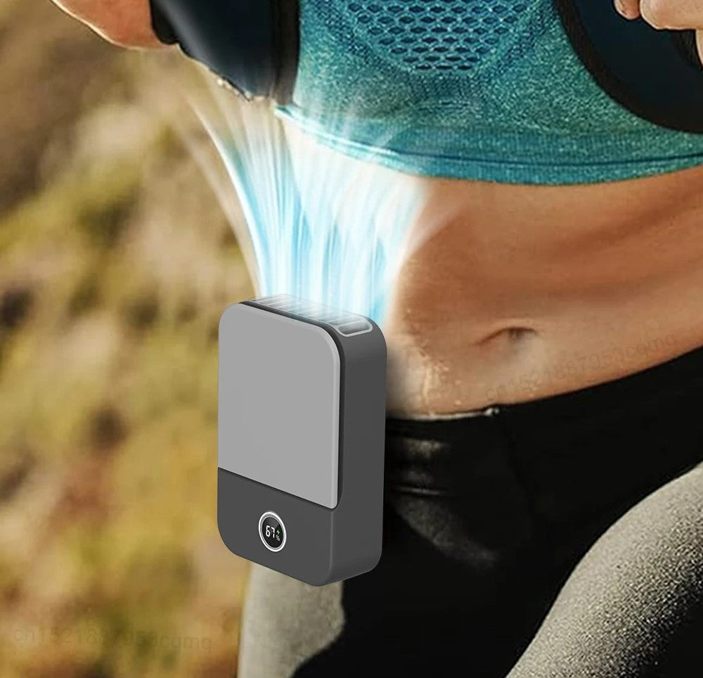 Portable Waist Fan Hanging Neck Fan Mini USB Rechargeable Portable Waist Clip Fan