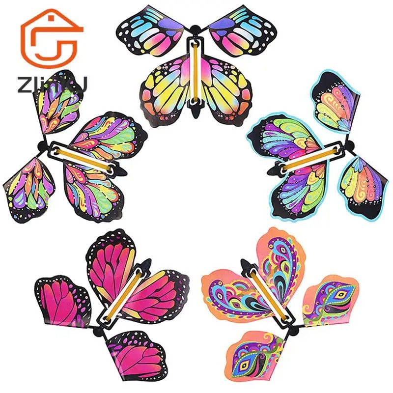 10PCS Magic Wind Up Flying Butterfly Surprise Box