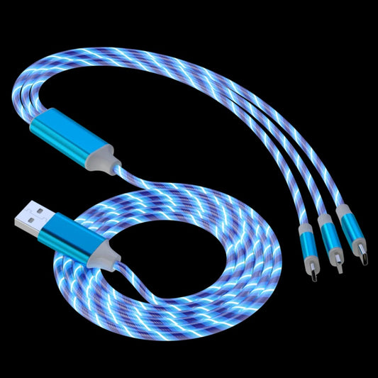 3 in 1 USB Cable for iPhone Fast Charger Charging Cable