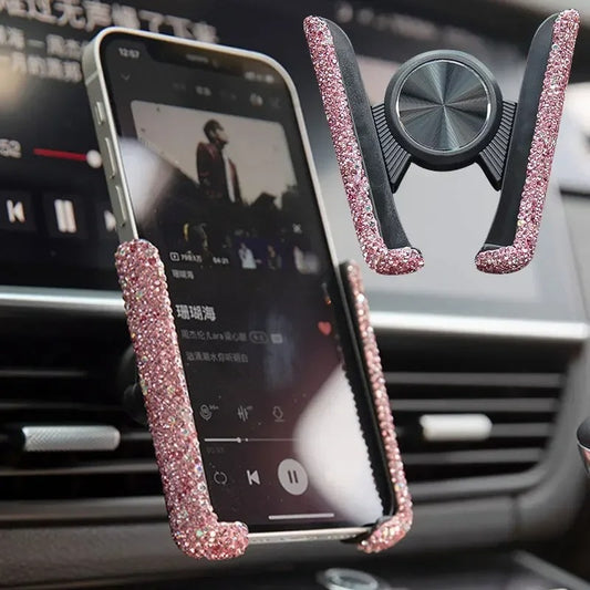 Car Phone Holder Diamond Crystal