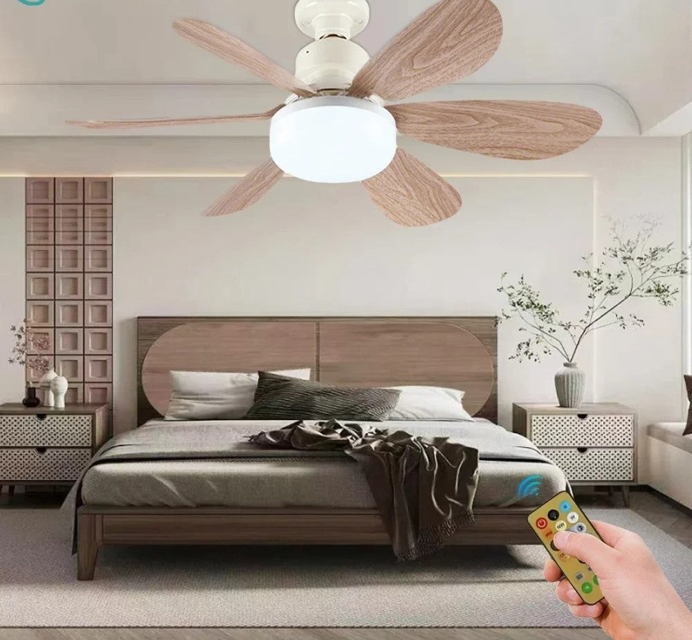 E26 E27 Base 20-40W LED CeIling Fan Light with Wireless Remote 3 Adjustable Lighting