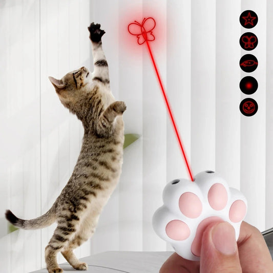 Funny Laser Pet Toys Rechargeable 5 Adjustable Patterns for Cats