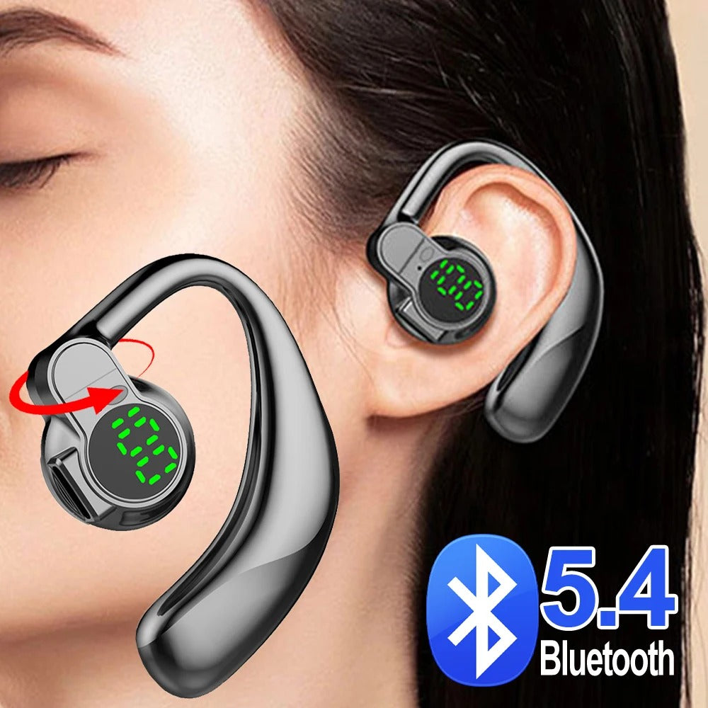 Bluetooth 5.4 Earphones Single Ear Ear hooks Noise Cancelling Headphones