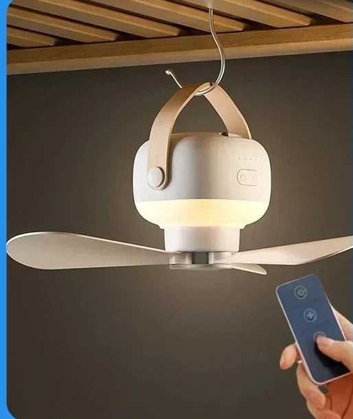 Portable Ceiling Fans Outdoor Camping Fan Tent Ventilator Cooler Rechargeable Electric