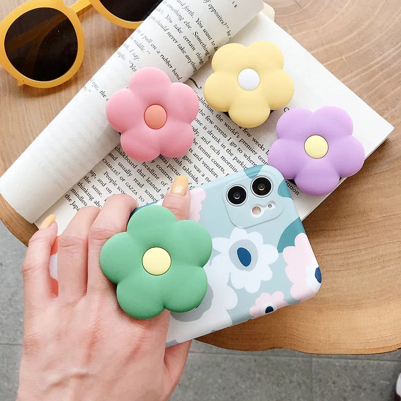 Cute Colorful Flowers Foldable  Phone Finger Ring Grip