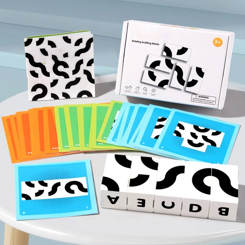 3D Wooden Rotating Building Blocks