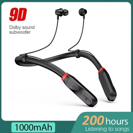 Neckband Bluetooth Headphones Wireless Earphones 9D