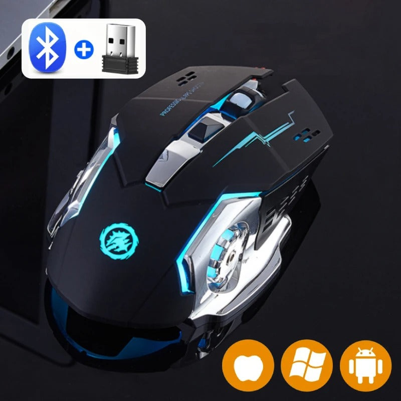 Rechargeable Wireless Mouse Gaming Computer Silent  Mouse