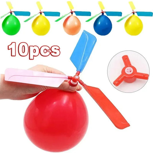 10Pcs Creative Balloon Helicopter Toys