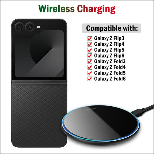 15W Fast Wireless Charger for Samsung Galaxy Z Flip 6 5 4 3/Z Fold 6 5 4 3/S22 S23