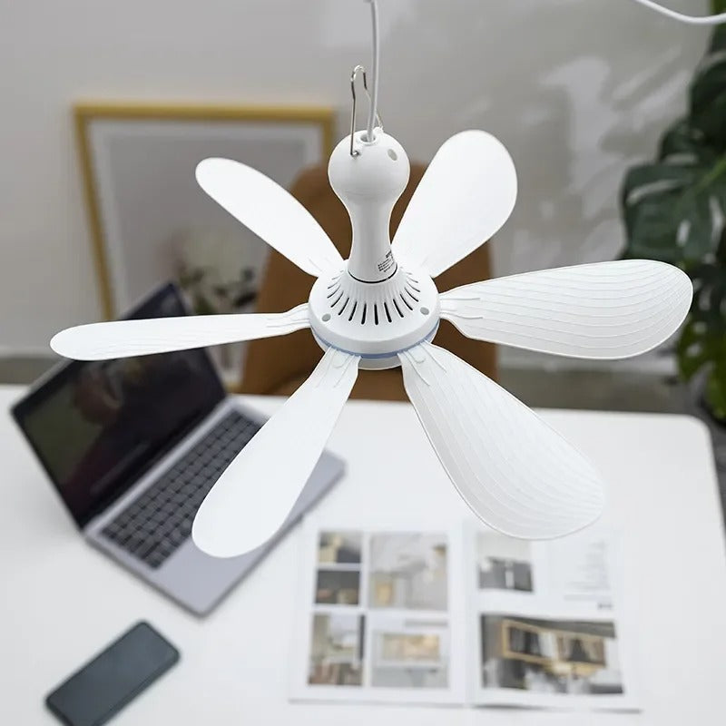 Silent 6 Leaves USB Powered Ceiling Canopy Fan with Remote Control Timing