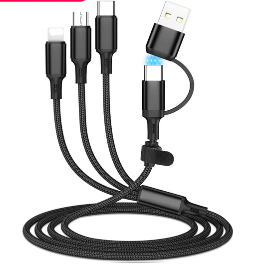 3 In 1 Fast Charging Cord For iPhone Huawei Micro USB Type C